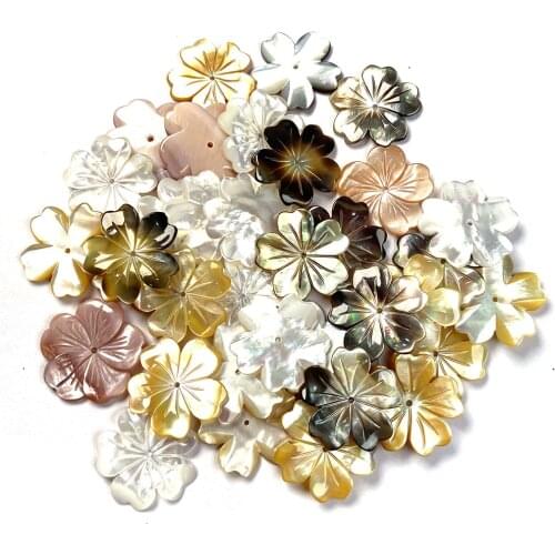 2pcs Natural Shell Flower Four Colors Making Bracelets And Earrings For DIY Package Sale 10mm