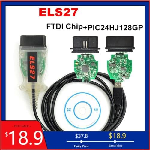 2021 Newest V2.3.8 ELS27 FORScan Green PCB PIC24HJ128GP+FTDI Mircochip Works ELM327&J2534 Pss-Thru For Mazda Multi-Language
