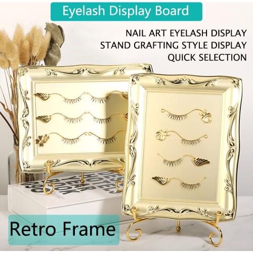 3 Pairs False Eyelash Extensions Metal Display Frame Holder Magnetic Try On Stick Fake Lashes Grafting Eyelashes Auxiliary Tool