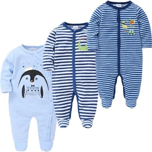 3PCS Baby Cartoon Pijamas Newborn Pyjamas Infant Clothing Boy Girls Pajamas Animal Onesie Jumpsuit Costumes Flannel Baby Rompers