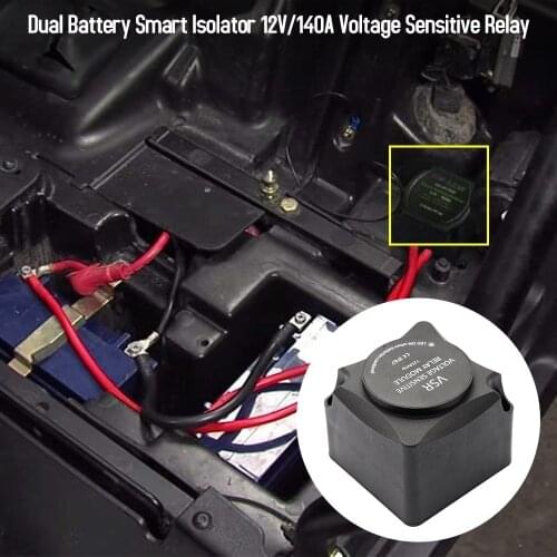Automatic Charging Relay Voltage Sensitive Relay Dual Battery Smart Isolator 12V/140A(VSR)with Wiring Kit by KeyLine Chargers