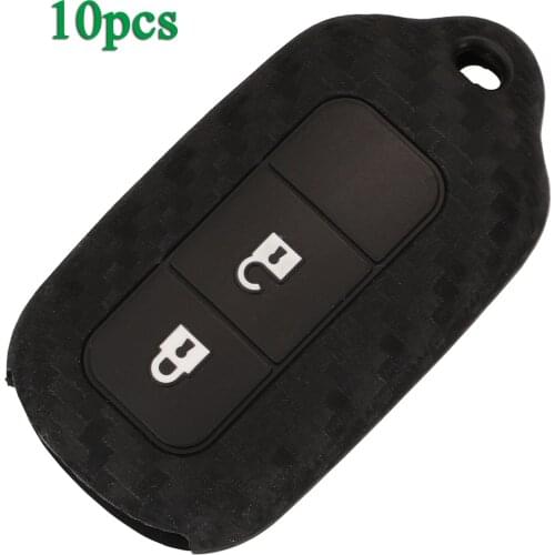 Bilchave 10pcs 2 Buttons Remote Car Hand-stitched leather Case Cover Fob For Toyota Corolla Camry Matrix Pontiac Vibe Holde