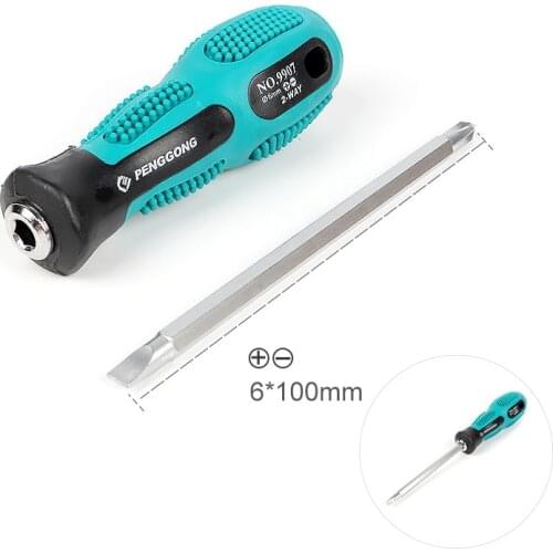 Quick-Change Rod Replaceable Slotted Phillips Screw Drivers Double head Useful Multi Hand tool Repair Screwdrivers Bit Kit