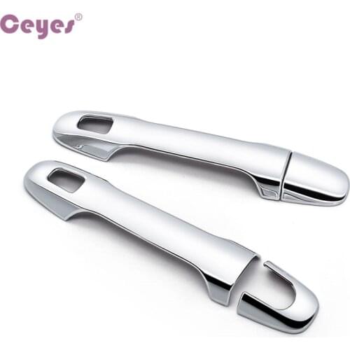 Ceyes Car Styling Chrome Trim Auto Door Handle Cover Case For Toyota C HR 2017 2018 CHR C-HR Car Emblems Car-Styling Stickers
