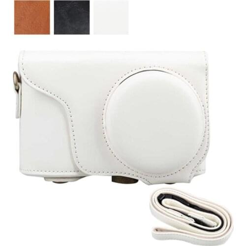 Besegad PU Leather Carrying Storage Case Cover Skin Shell Bag Pouch Strap for Samsung Galaxy EK-GC100 Camera coque capa caso