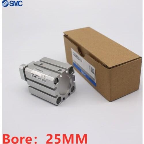 CDQMB CQMB CQMB25 CDQMB25 Stroke 5-50mm SMC Double Acting Guide Rod Conpact Pneumatic Cylinder Built-in Magnet