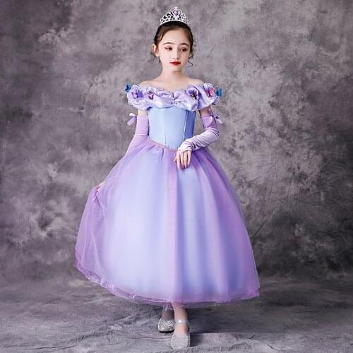 Children Clothing Girl Cinderella Dress Princess Dress Butterfly Baby Girl Birthday Party Christmas Evening Dress 4-12 Years