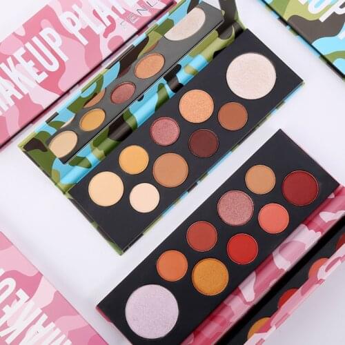 Nine-color eye shadow national goods makeup silk slip eye shadow disc beginner students daily commute makeup earth color