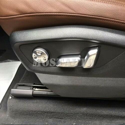 For Audi Q5 FY 2018-2019 Matt ABS Interior Car Seat Adjustment Cover Trim 6pcs Car Accessories Interior Car Decor Car Trim
