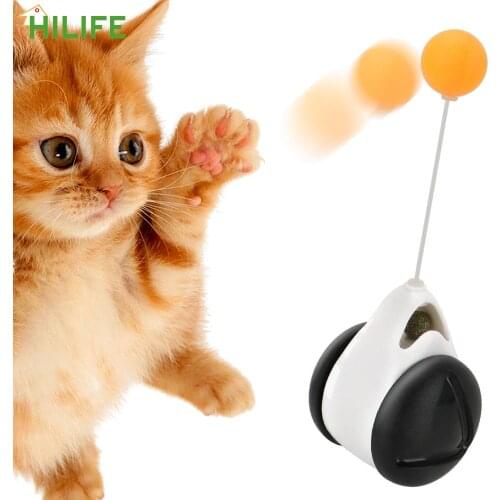 Interactive Rotating Cat Balls Indoor Exercise with Wheels Funny Not Boring Teaser Toys Smart Cat Toy