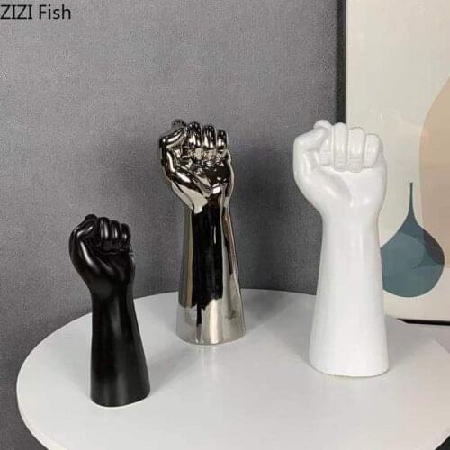 Handicrafts Ceramic Vase Character Arm Flower Arrangement Make A Fist Decorative Vases Crafts Tabletop Ornaments Home Decoration