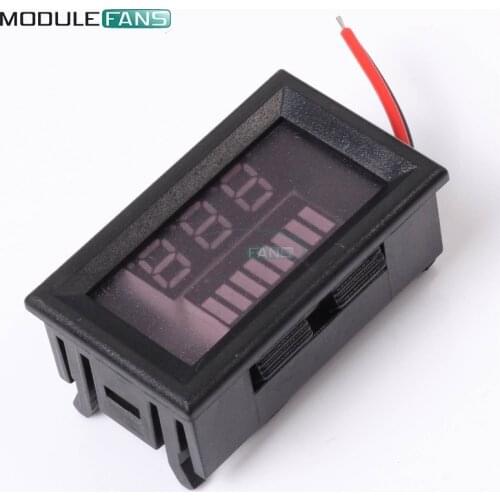 Red Charge Level Indicator Battery Capacity Tester Dual Display LED Digital Voltmeter For 48V Red Lead-acid Lithium Battery