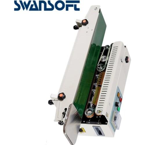 SWANSOFT FR770 Continuous Band Sealer Horizontal Bag Sealing Packing Machine 110V CA