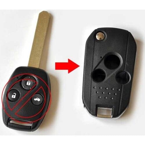 Modified Flip Folding Remote Key Shell Case 3 Buttons For Honda Fit Accord Odyssey Civic City CRV FOB Key Blanks