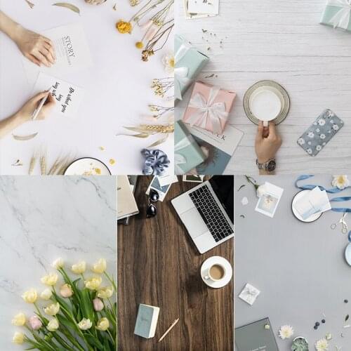 Fashion 3D Double-Sided Background Paper Photography Wood Grain Marble Shooting Props Christmas Props Background Board