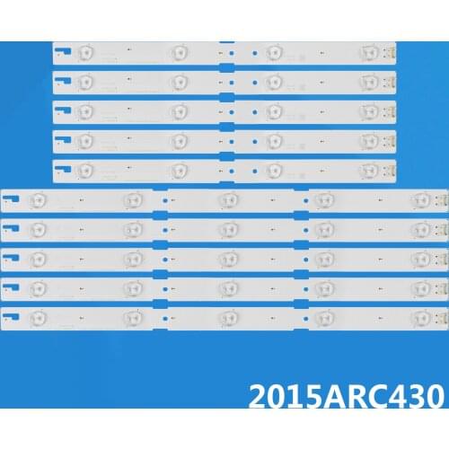 New 10PCS LED Backlight Strip 2015ARC430_3228_R04 L05_REV1.0_150716 For 43VLE5523WG 43VLE6629BR 43VLE6524