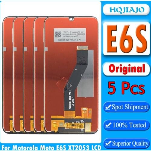 3/5/10pcs Original For Motorola E6s 2020 XT2053-1 XT2053-2 LCD Touch Screen Display Digitizer Assembly For Moto E6s 2020 Lcd