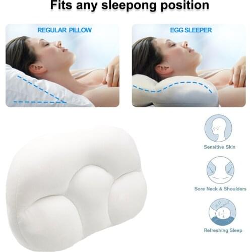 45x30x11cm Comfortable All Around Sleep Pillow Spine Adjustment Memory Foam Cervical Pillow Egg Shaped Soft Pillow
