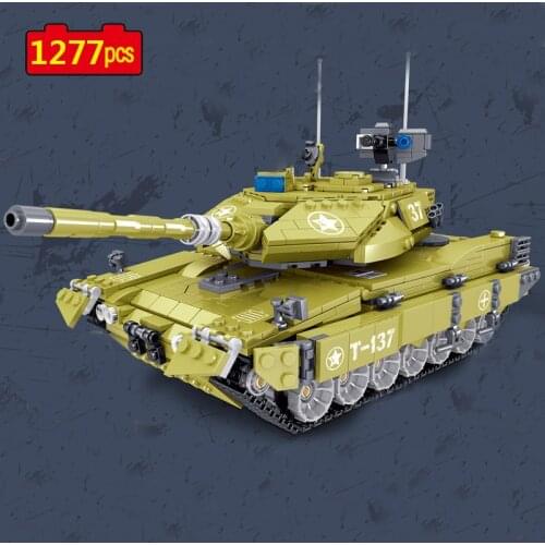 Military series World War German Leopard 2A7 Main Battle Tank Weapon soldier DIY Model Building Blocks Bricks Toys Gifts