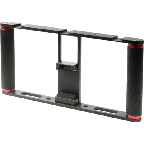 Video Camera Cage Stabilizer Filmmaking Rig For Smartphone Video Rig Mobile Phone Holder Hand Grip Bracket Holder Stabilizer
