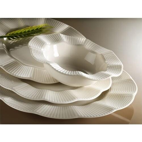 Dinner Set -Kütahya Porcelain Cream Porcelain 24 Pieces