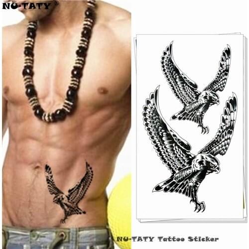 Nu-TATY Airforce Black Eagles Temporary Tattoo Body Art Arm Flash Tattoo Stickers 17*10cm Waterproof Fake Henna Painless Tattoo