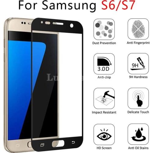Protective glass for samsung s7 s6 screen protector tempered glas on galaxy s 6 7 7s 6s film samsun samsumg sansung galaxi glaxy
