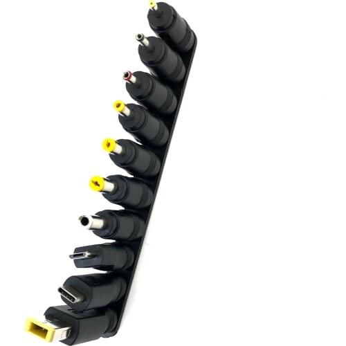 10 in 1 5.5X 2.1 MM DC power jack female plug adapter Connectors to 6.3 6.0 5.5 4.8 4.0 3.5 2.5 2.1 1.7 1.35 Male Tips adaptor