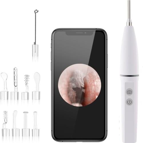 3.9mm WiFi Ear Cleaner Wax Removal Tool Ears Endoscope Luminous Earpick Mini Camera Otoscope Visual Ear Sticks for Android iOS