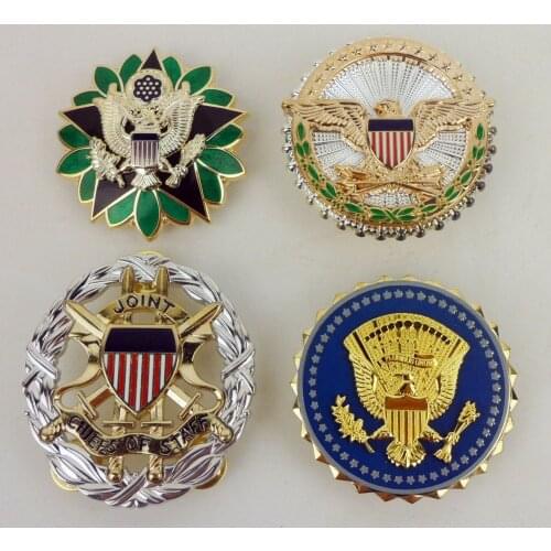4PCS SET FOUR UNITED STATES UNIFORM SERVICES DENTIFICATION BADGES US MILITARY BADGES Military 5605101