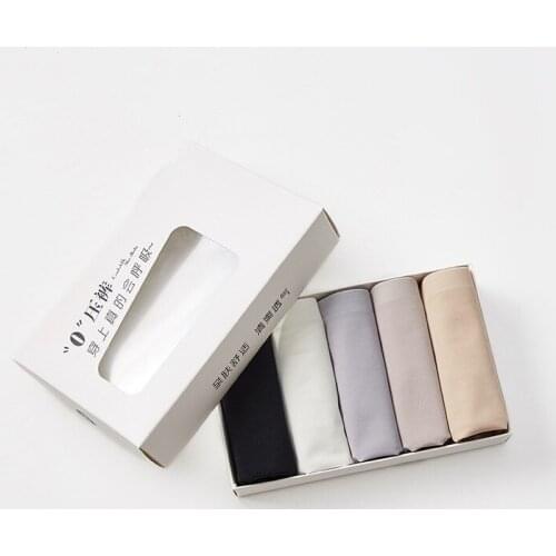 5Pcs/Box Summer Ice Silk Seamless Underwear Quick Dry Sexy Seaweed Fabric Antibacterial Lingerie Intimates сексуальный