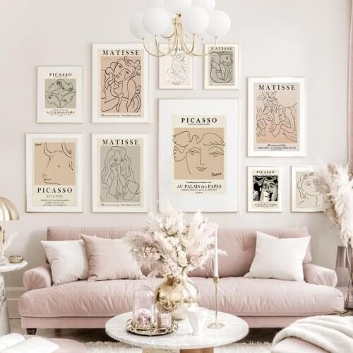 Picasso Abstract Woman Flower Cattle Bird Wall Art Canvas Painting Nordic Posters And Prints Wall Pictures For Living Room Decor