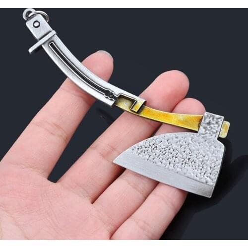 Hot Game Sekiro: Shadows Die Twice keychain Zinc Alloy weapon model pendant Trendy Silver car key chains for Men