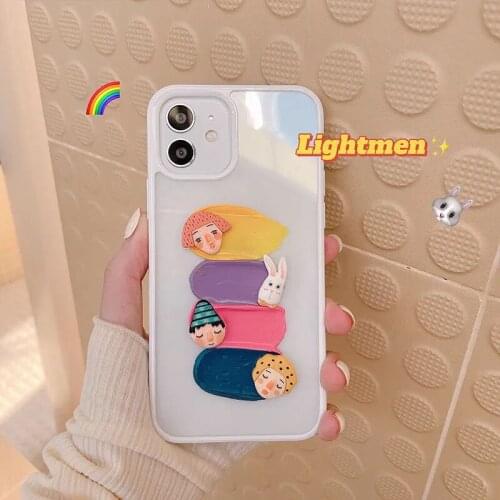 Funny Graffiti Doll Head Case for iPhone 12 Pro Max Back Phone Cover for 12 Mini 11 Pro Max X XS XR 8 7 Plus SE 2020 Capa