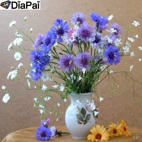 DIAPAI Diamond Painting "Flower landscape" Cross Stitch Custom Photo Diamond Embroidery Square Round Drill Home Decor A26178