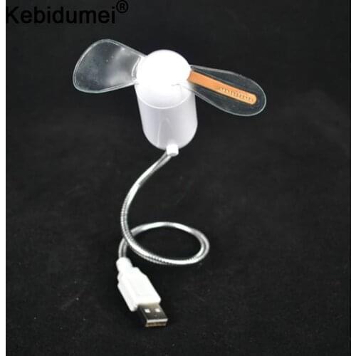 DIY Creative Adjustable Mini USB Fans With LED Fan Programming LED Light Display Cool Gadget Advertising Message Greetings