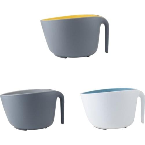 Two-layer Fruit Vegetable Kitchen Washing and Draining Bowl Simple Large Capacity Water Filter Basket With Handle