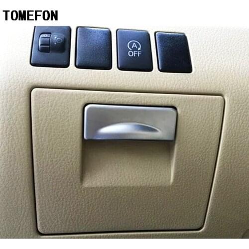 TOMEFON ABS Chrome For Toyota Highlander Kluger XU50 2015 2016 2017 Console Storage Box Container Handle Trim Sticker