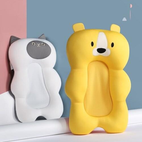 Baby Shower Bath Tub Pad Non-Slip Bathtub Mat Newborn Safety Nursing Security Bath Support Soft Comfort Body Cushion Mat Pillow