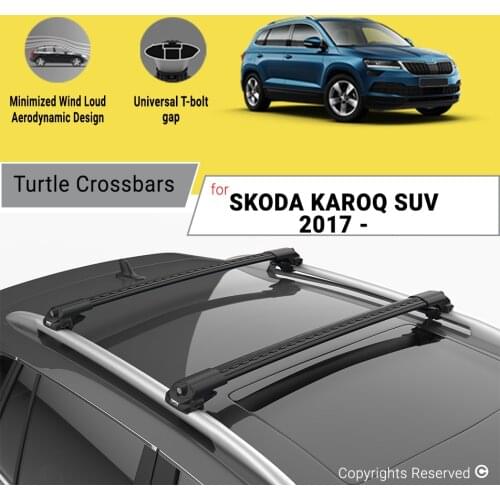 ROOF BARS FOR SKODA KAROQ SUV 2017 ON ALUMINUM ALLOY SIDEBARS CAR ROOF RACK LUGGAGE CARRIER CROSSBAR