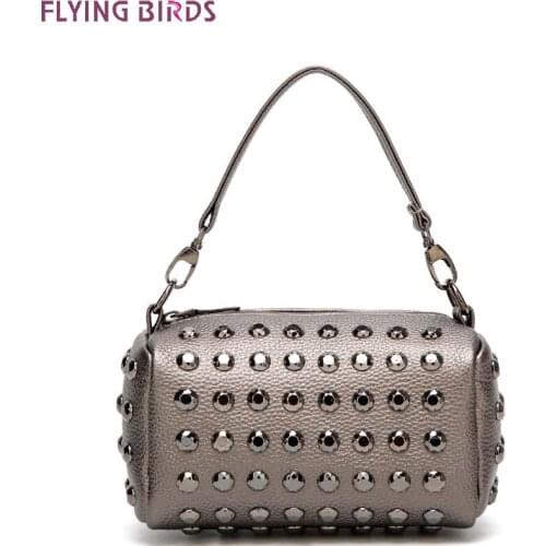 FLYING BIRDS Rivet Famous brand Bags Chain Women Leather Handbags Bolsas high quality Mini Womens Messenger bags Designer Tote