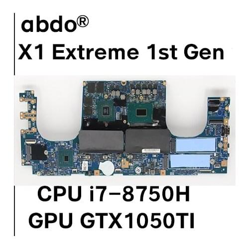 For X1 Extreme 1st Gen laptop motherboard 448.0DY05.0011 CPU i7 8750H GPU GTX1050TI tested 100% work FRU 01YU947 01YU955