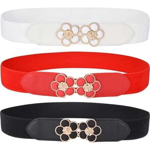 Fashion Womens Elastic Belt Stretchy Classic Wide Waist Cinch 4.0cm Width