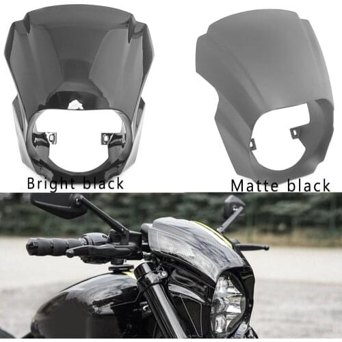 Motorcycle Black Headlight Fairing Cover Headlight Cowl Visor For Harley Softail Breakout FXBR FXBRS M8 2018-2021
