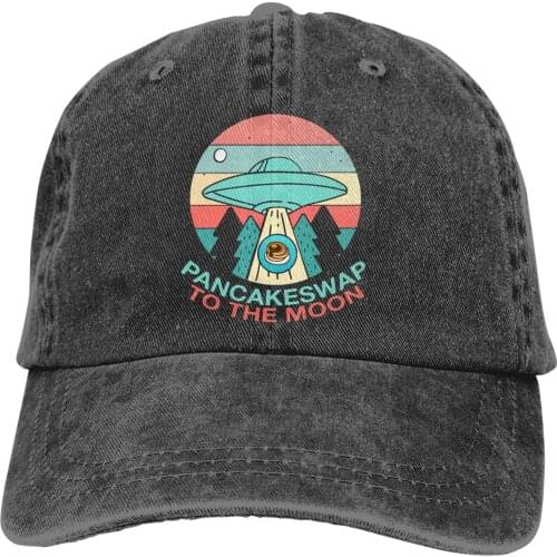 HODL Retro Baseball Caps Peaked Cap PancakeSwap Cake Crypto Miners Sun Shade Hats for Men
