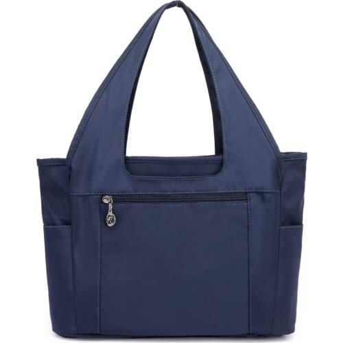 2021 New Fashion Womens Soft Handbag High Quality Waterproof nylon Simple Tote Shopping Bag Purse Bolsos Mujer multiple colour