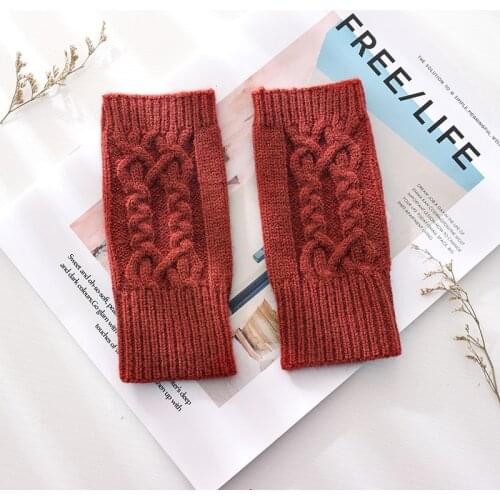 Gloves Stylish Hand Warmer Winter Gloves Crochet Knitting Faux Wool Mitten Warm Fingerless Gloves For Women