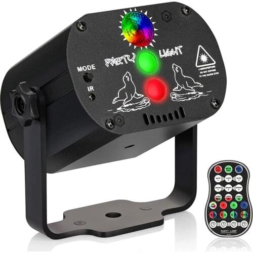 Party Lights, DJ Disco Stage Lights 60 Led Patterns Projector Effects Strobe Light With Remote Control Sound Club Show