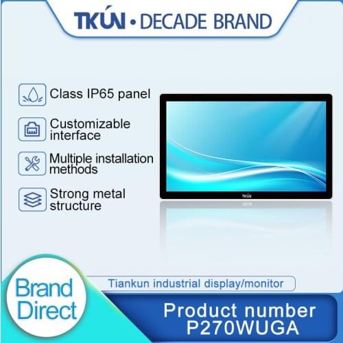TKUN 27 inch industrial embedded capacitive touch high-definition LCD CNC computer monitor 1920*1080 HDMI interface