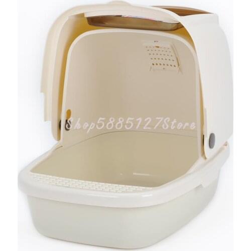 Cat Litter Basin Closed Cat Litter Basin Large Fully Closed Pine Cat Litter Basin Cat Toilet Cat Supplies